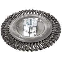 Stringer Bead Brush, 5" Dia., 0.022" Fill, 5/8"-11 Arbor, Steel Sécurité Médic