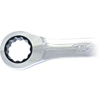 Non-Reversible Long Pattern Ratcheting Combination Wrench, 19 mm, Plain Finish Sécurité Médic