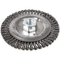 Stringer Bead Brush, 6" Dia., 0.022" Fill, 5/8"-11 Arbor, Steel Sécurité Médic
