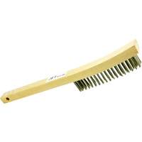 4LHSS 4-Row Long Handle Hand Wire Scratch Brush, Stainless Steel, 4 x 19 Wire Rows, 13-3/4" Long Sécurité Médic