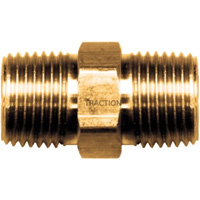 Mamelon hexagonal, Laiton, 3/8" x 1/4", NPT x NPT Sécurité Médic