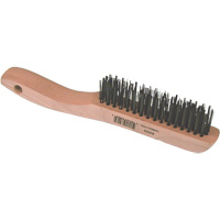 Brosse m&eacute;tallique &agrave; fils courts, Acier, 4 x 16 rangs de fils, Longueur 10" Sécurité Médic