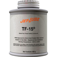 Compos&eacute; d'&eacute;tanch&eacute;it&eacute; sans m&eacute;tal pour raccord filet&eacute; TF-15, Canette &agrave; dessus brosse, 227 ml, -46° C - 315° C/50° F - 600° F Sécurité Médic
