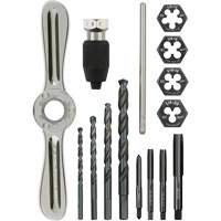 Tap and Die Set with Hex-Lok 2-in-1 Handle, 15 Pieces Sécurité Médic