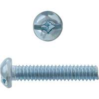Round Square/Slot HD Machine Screws, #6 x 3" L, Zinc Plated Sécurité Médic
