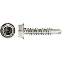 100-Piece Drill-X&reg; Hex HD Tapping Screws, #12 Dia., 1-1/4" L, Zinc Plated Sécurité Médic