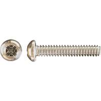 Pan Phillips HD Machine Screws, #8 x 3" L, Zinc Plated Sécurité Médic