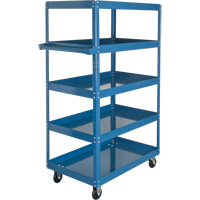 Chariots &agrave; tablette, 5 Tiers, 18" la x 61" h x 30" p, Capacit&eacute; 900 lb Sécurité Médic