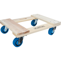 Hardwood Dolly, Rubber Wheels, 1400 lbs. Capacity, 18" W x 24" D x 7" H Sécurité Médic