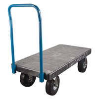 Plastic Platform Truck, 48" L x 24" W, 1200 lbs. Cap., Pneumatic Wheels Sécurité Médic