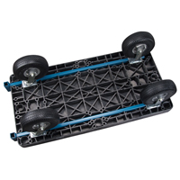 Plastic Platform Truck, 48" L x 24" W, 1200 lbs. Cap., Pneumatic Wheels Sécurité Médic