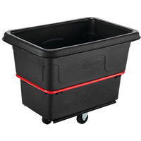Chariot utilitaire &agrave; usage intensif, Plastique recycl&eacute; noir, 26"/38-3/8" lo x 26"/38-2/5" la x 28-1/4"/28-3-10" h, Volume 8 pi³, Capacit&eacute; 700 lb Sécurité Médic