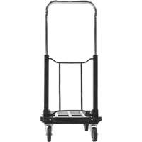 Chariot &agrave; plateforme repliable, Acier inoxydable, 300 lb, 28" lo x 16" la, Hauteur 33-1/2" Sécurité Médic