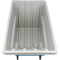 Chariot basculeur en acier, Poly&eacute;thyl&egrave;ne, 1,1 vg³, Capacit&eacute; de charge de 2000 lb Sécurité Médic