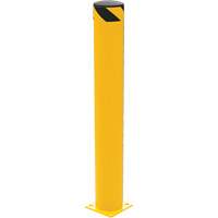 Butoir de s&eacute;curit&eacute;, Acier, 48" h x 6,5" la, Jaune Sécurité Médic
