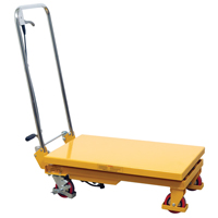 Table &eacute;l&eacute;vatrice &agrave; ciseaux hydraulique, 17,75" lo x 27,5" la/27-1/2" lo x 17-3/4" la, Acier, Capacit&eacute; 330 lb Sécurité Médic