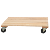 Solid Platform Wood Dolly, Rubber Wheels, 1200 lbs. Capacity, 18" W x 30" D x 7" H Sécurité Médic