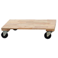 Solid Platform Wood Dolly, Rubber Wheels, 1200 lbs. Capacity, 24" W x 36" D x 7" H Sécurité Médic