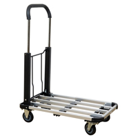 Folding Handle Platform Truck, Aluminum, 300 lbs., 28" L x 16" W, 37.75" High Sécurité Médic