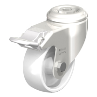 Impact-Resistant Nylon Caster, Swivel with Brake, 5" (127 mm) Dia., 265 lbs. (120 kg.) Capacity Sécurité Médic