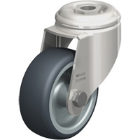 Stainless Steel Thermoplastic Elastomer Caster, Swivel, 3-1/8" (79.5 mm) Dia., 220 lbs. (100 kg.) Capacity Sécurité Médic