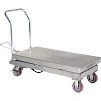 Manual Hydraulic Scissor Lift Table, 47" L x 24" W, Partial Stainless Steel, 2000 lbs. Capacity Sécurité Médic