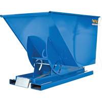 Conteneur autobasculeur, Acier, 1 vg³, Bleu Sécurité Médic