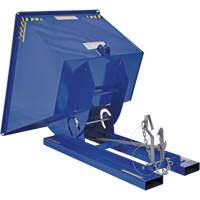 Conteneur autobasculeur, Acier, 1 vg³, Bleu Sécurité Médic