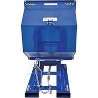 Conteneur autobasculeur, Acier, 1 vg³, Bleu Sécurité Médic