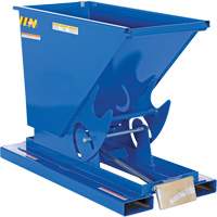Self-Dumping Hopper, Steel, 1/3 cu.yd., Blue Sécurité Médic