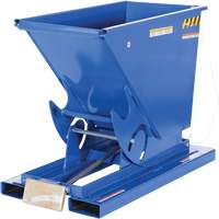 Self-Dumping Hopper, Steel, 1/3 cu.yd., Blue Sécurité Médic
