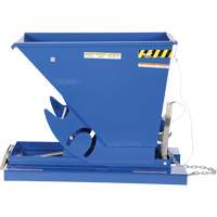 Self-Dumping Hopper, Steel, 1/3 cu.yd., Blue Sécurité Médic