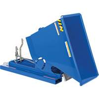Self-Dumping Hopper, Steel, 1/3 cu.yd., Blue Sécurité Médic
