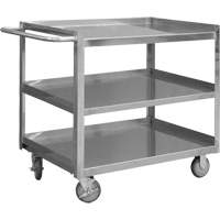 Industrial Grade Shelf Cart, 3 Tiers, 24-1/8" W x 35" H x 42" D, 1200 lbs. Capacity Sécurité Médic