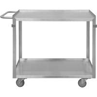 Industrial Grade Shelf Cart, 2 Tiers, 22-1/2" W x 34" H x 42-7/16" D, 600 lbs. Capacity Sécurité Médic