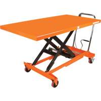 Hydraulic Scissor Lift Table, 63" L x 31-1/2" W, Steel, 1100 lbs. Capacity Sécurité Médic
