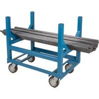 Pipe & Bar Cradle Truck, 24" L x 24" W x 34" H, 2500 lbs. Capacity, Polyurethane Wheels Sécurité Médic