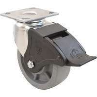Emaxx Caster, Swivel with Brake, 4" (101.6 mm), Envirothane, 1000 lbs. (453.6 kg.) Sécurité Médic