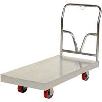 Aluminum Sheet Deck Platform Truck, 24" W x 48" L, 3600 lbs. Cap., Polyurethane Wheels Sécurité Médic