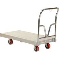 Aluminum Sheet Deck Platform Truck, 24" W x 48" L, 3600 lbs. Cap., Polyurethane Wheels Sécurité Médic