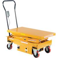 DC Powered Hydraulic Scissor Lift Elevating Cart, Steel, 39-3/4" L x 20-1/2" W, 1000 lbs. Capacity Sécurité Médic