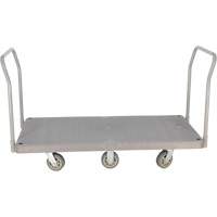 Heavy Duty Plastic Platform Truck, 60" L x 30" W, 3000 lbs. Cap., Polyurethane Wheels Sécurité Médic