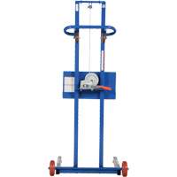 Plateforme &eacute;l&eacute;vatrice &agrave; profil bas pour charge l&eacute;g&egrave;re, M&eacute;canisme Treuil manuel, Capacit&eacute; de 400 lb, Levage max de 55" Sécurité Médic