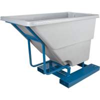 Self-Dumping Hopper, Polyethylene, 5/8 cu.yd., Grey Sécurité Médic