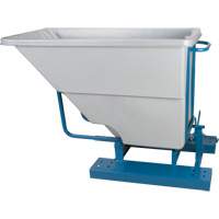 Self-Dumping Hopper, Polyethylene, 5/8 cu.yd., Grey Sécurité Médic