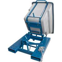 Self-Dumping Hopper, Polyethylene, 5/8 cu.yd., Grey Sécurité Médic