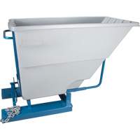 Self-Dumping Hopper, Polyethylene, 1-1/10 cu.yd, Grey Sécurité Médic