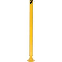 Borne de protection &agrave; ressort, Acier, 42" h x 2-1/8" la, Jaune Sécurité Médic