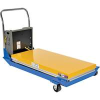 DC Powered & Manual Scissor Lift Table, Steel, 48" L x 24" W, 1000 lbs. Capacity Sécurité Médic