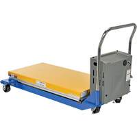 DC Powered & Manual Scissor Lift Table, Steel, 48" L x 24" W, 1000 lbs. Capacity Sécurité Médic